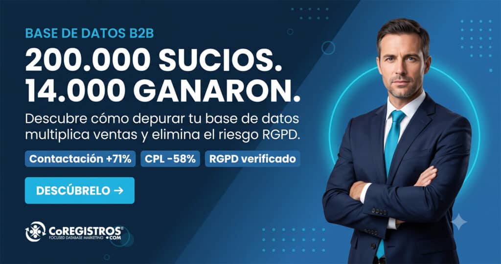 limpiar base datos resultados comerciales coregistros