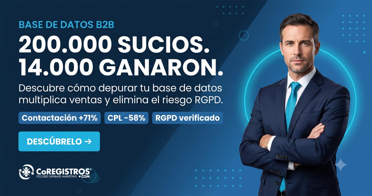 limpiar base datos resultados comerciales coregistros