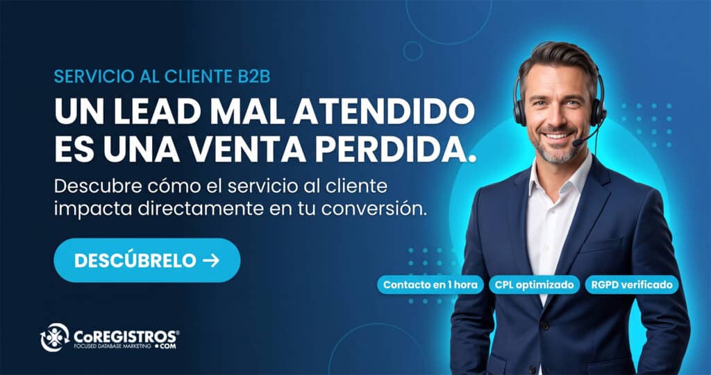 servicio cliente lead generation coregistros