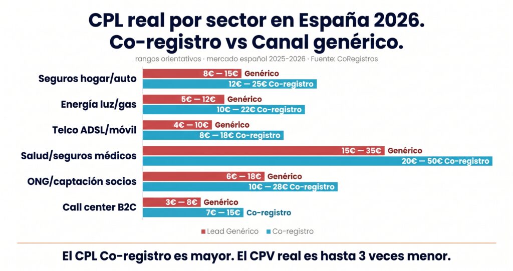 cpl sector espana benchmarks coregistros