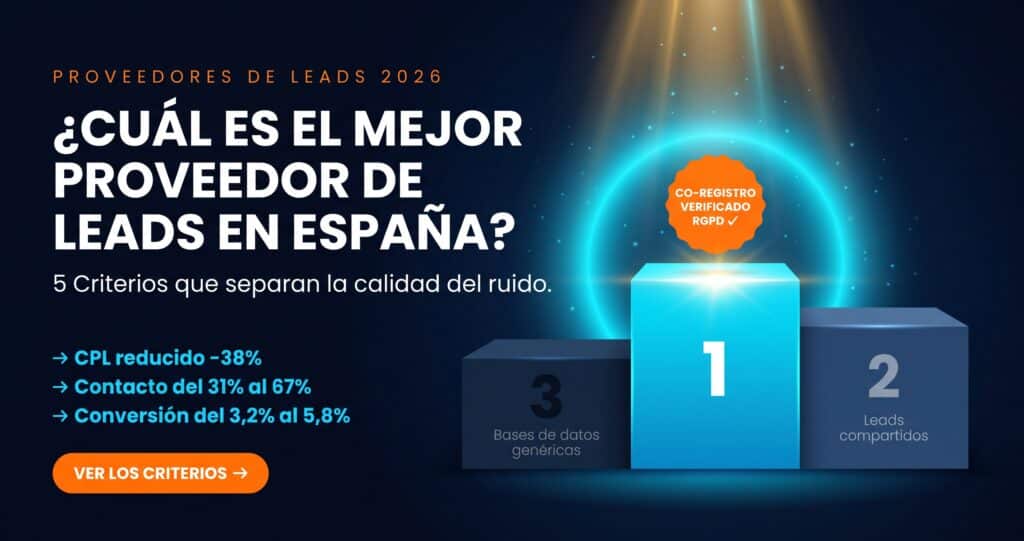 mejor proveedor leads espana coregistros