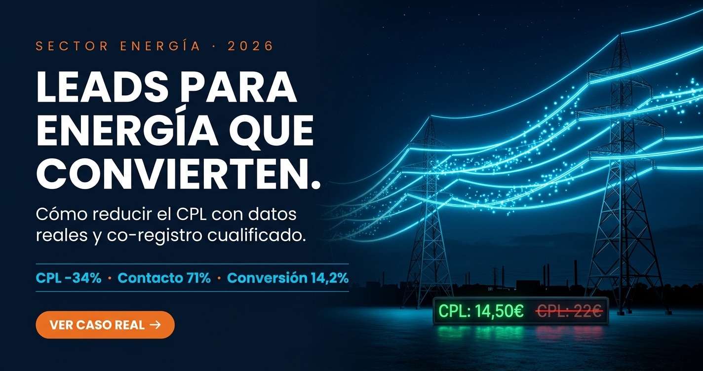 Leads para energía cómo reducir CPL con datos y co-registro CoRegistros